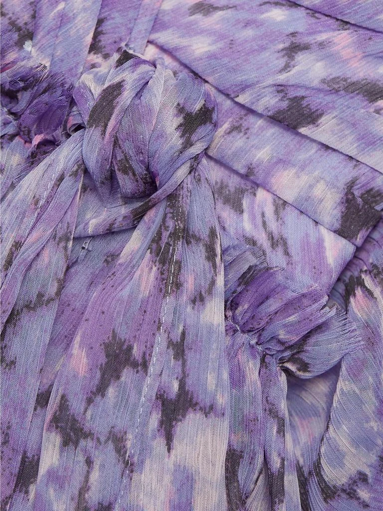 Cinq à Sept Agatha Floral Ruffled Chiffon Halterneck Gown 7