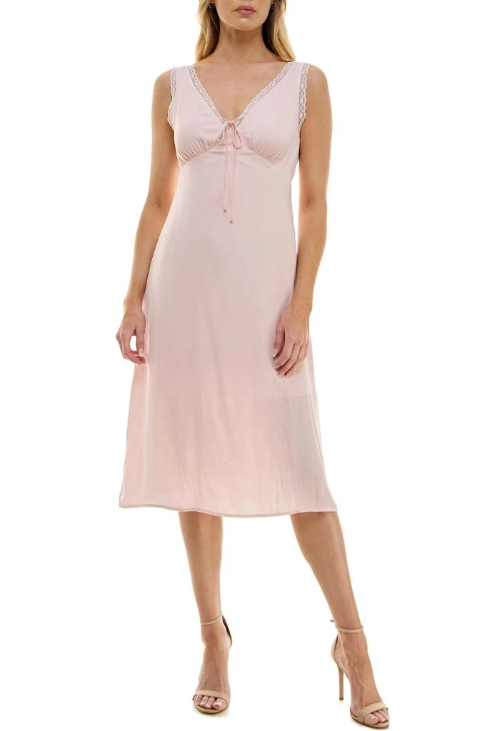 Shop Lace Detail Satin Dress on Sale at BeyondStyle – Get 82% Off