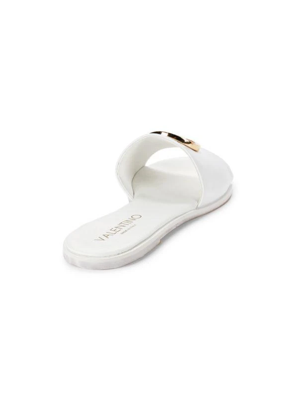 Mario Valentino Bugola Logo Leather Flat Sandals 3