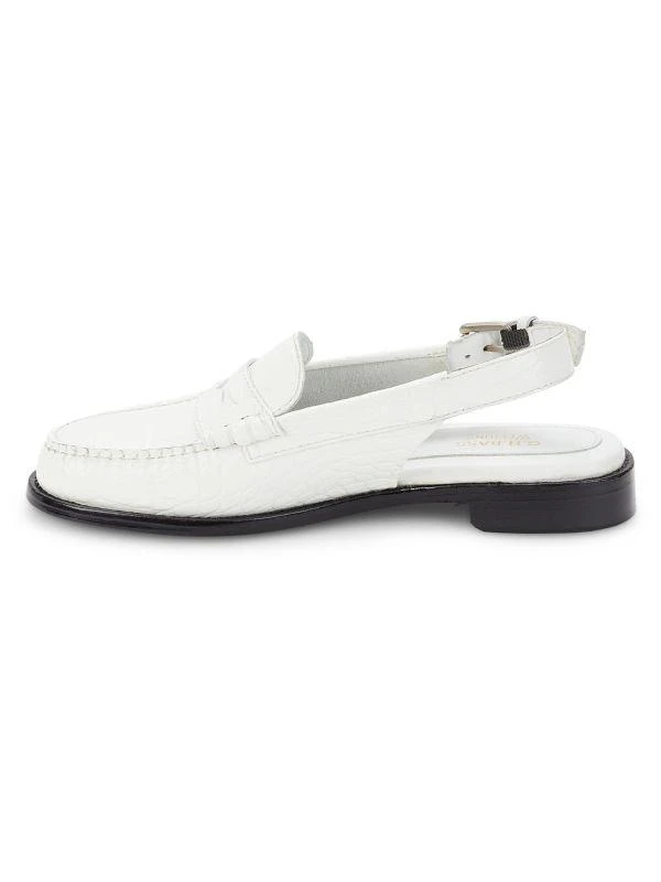 G.H. Bass Whitney Croc-Embossed Slingback Penny Loafers 4