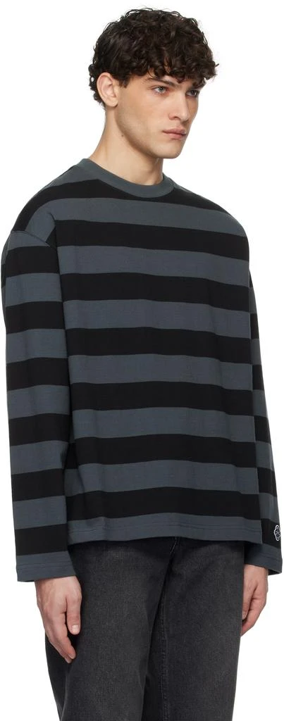 Uniform Bridge Gray & Black Striped Border T-Shirt 2