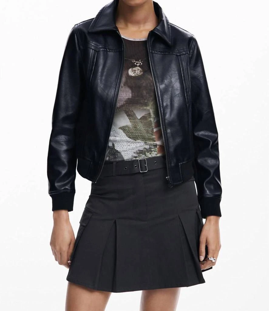 Desigual Desigual - FAUX LEATHER BIKER JACKET 4
