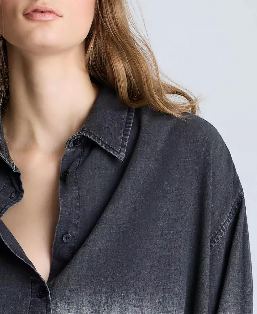 Kenneth Cole Women's Chambray Ombré Tunic Shirt 4