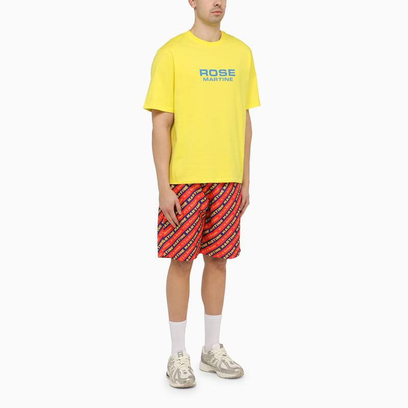 Martine Rose Yellow cotton T-shirt with logo