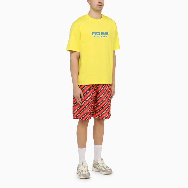 Martine Rose Yellow cotton T-shirt with logo 3