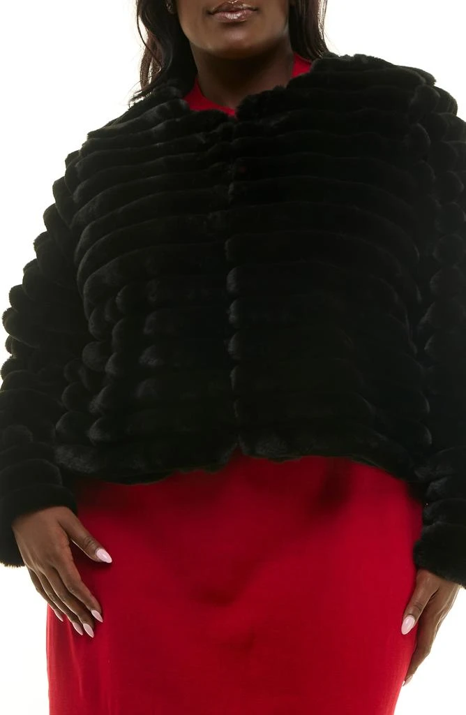 Nina Leonard Faux Fur Bolero Jacket 1