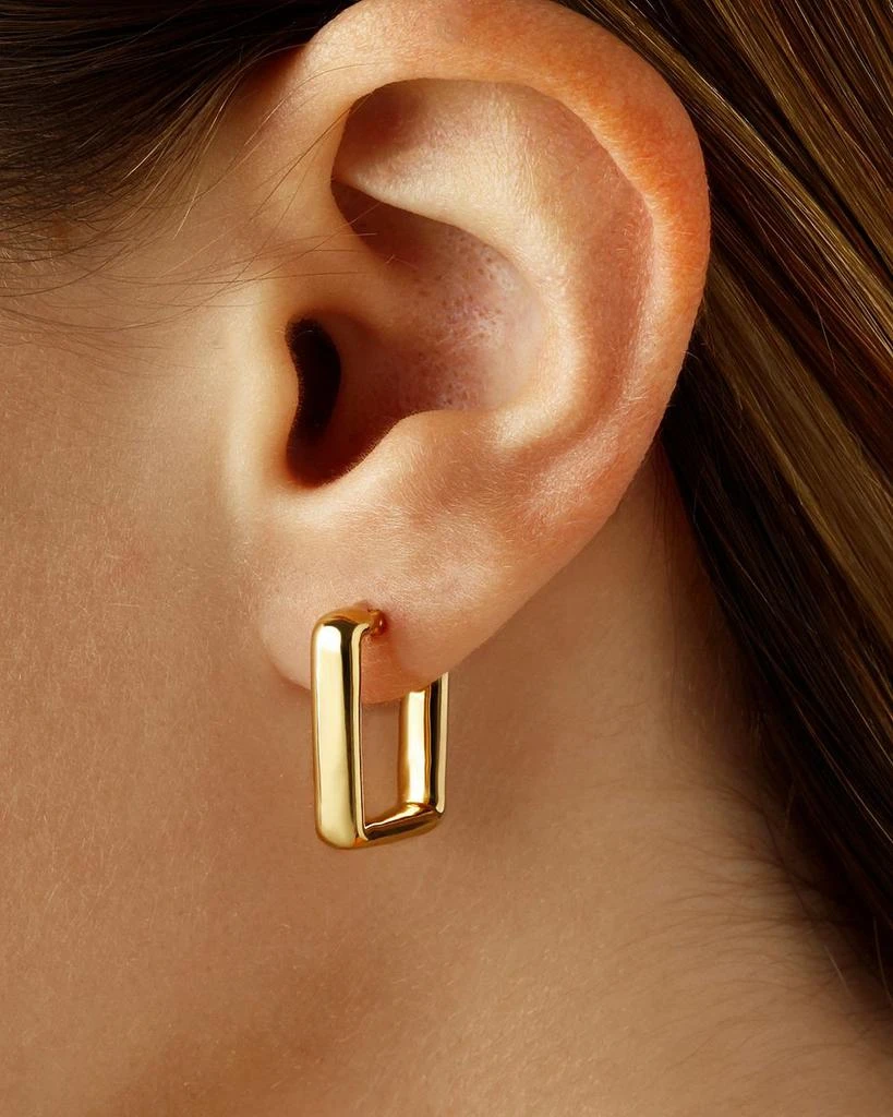 Bloomingdale's Small Square Hoop Earrings in 14K Yellow Gold 2
