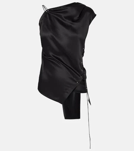 Acne Studios Asymmetric satin top 1