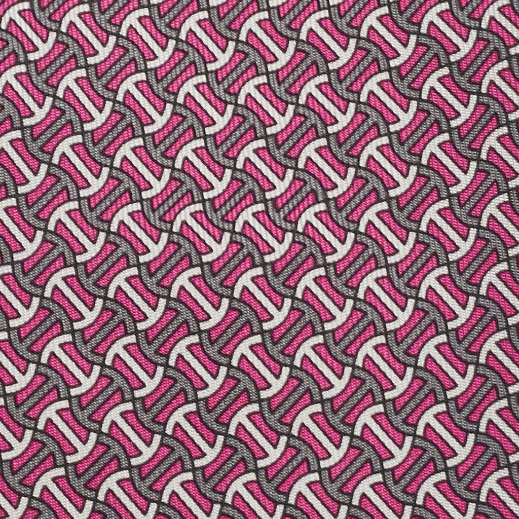 Hermes Hermes Purple/Grey H Logo Print Silk Classic Tie 2