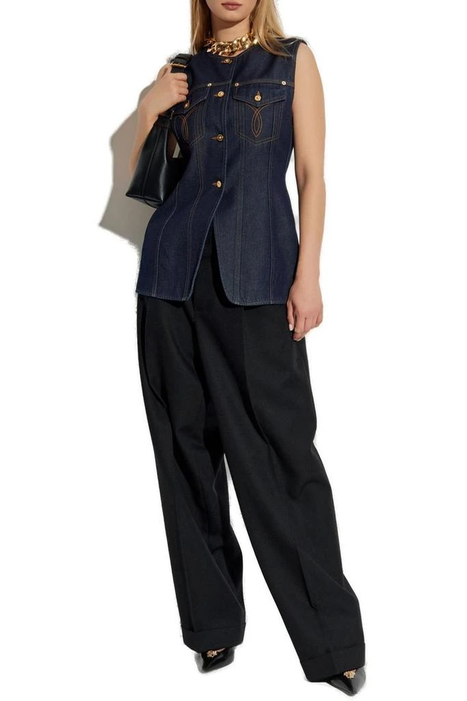 Versace Versace Button-Up Denim Gilet 4