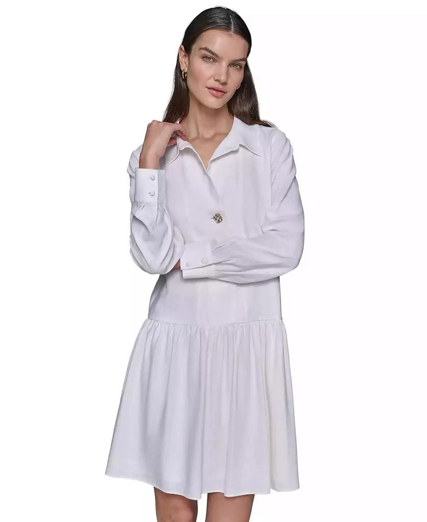 midi elegant floral dresses for wedding guests Karl Lagerfeld Kids Chambray Dress – Le Petit Kids