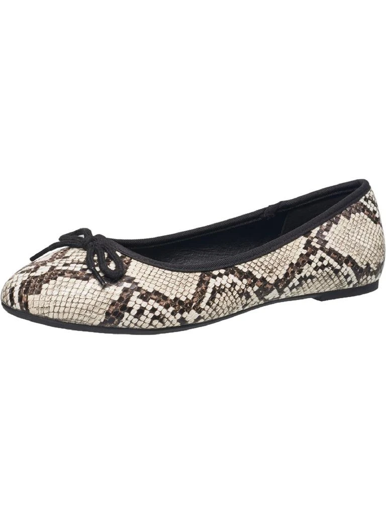 French Connection Diana Womens Faux Leather Snake Print Ballet Flats 1