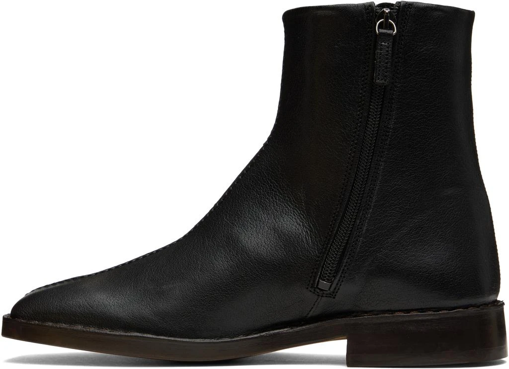 Lemaire Black Piped Zipped Boots 3
