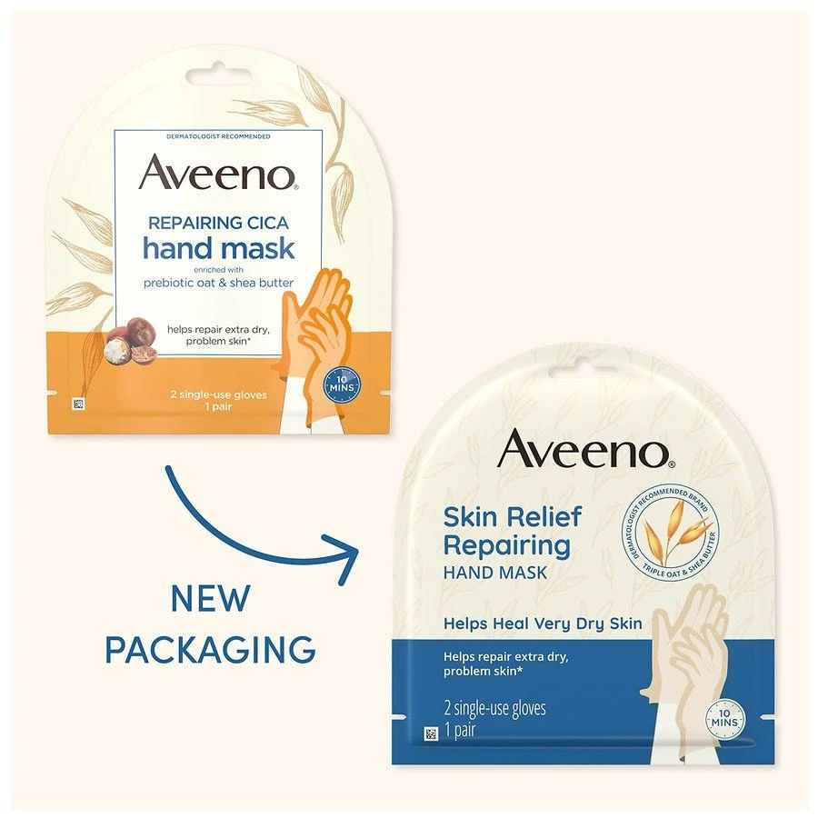 Aveeno Skin Relief Repairing Hand Mask For Dry Skin Fragrance Free 3