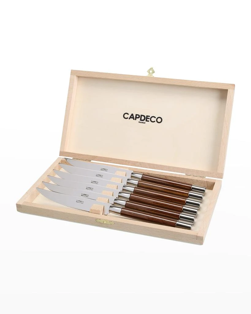 Capdeco Conty 6-Piece Steak Knives, Wood 2