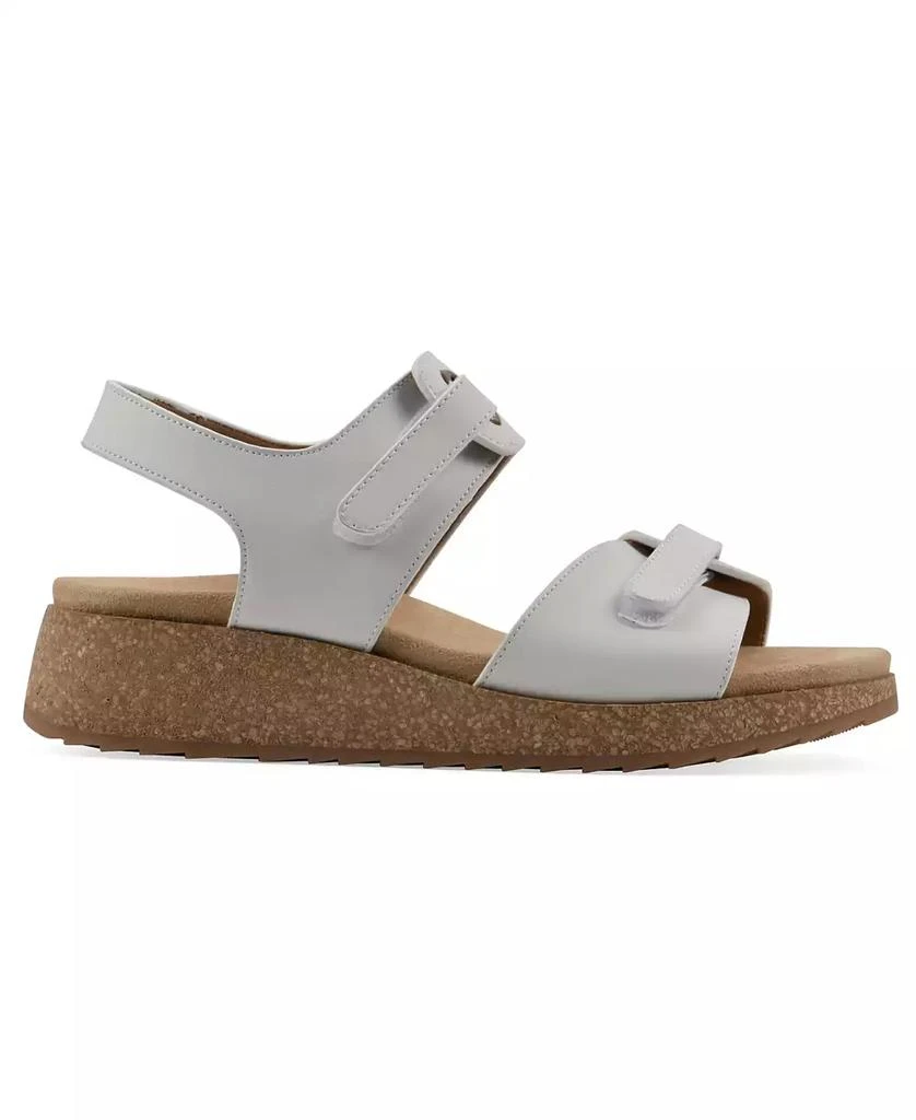 White Mountain Women
s Gelato Round Toe Wedge Sandals 2