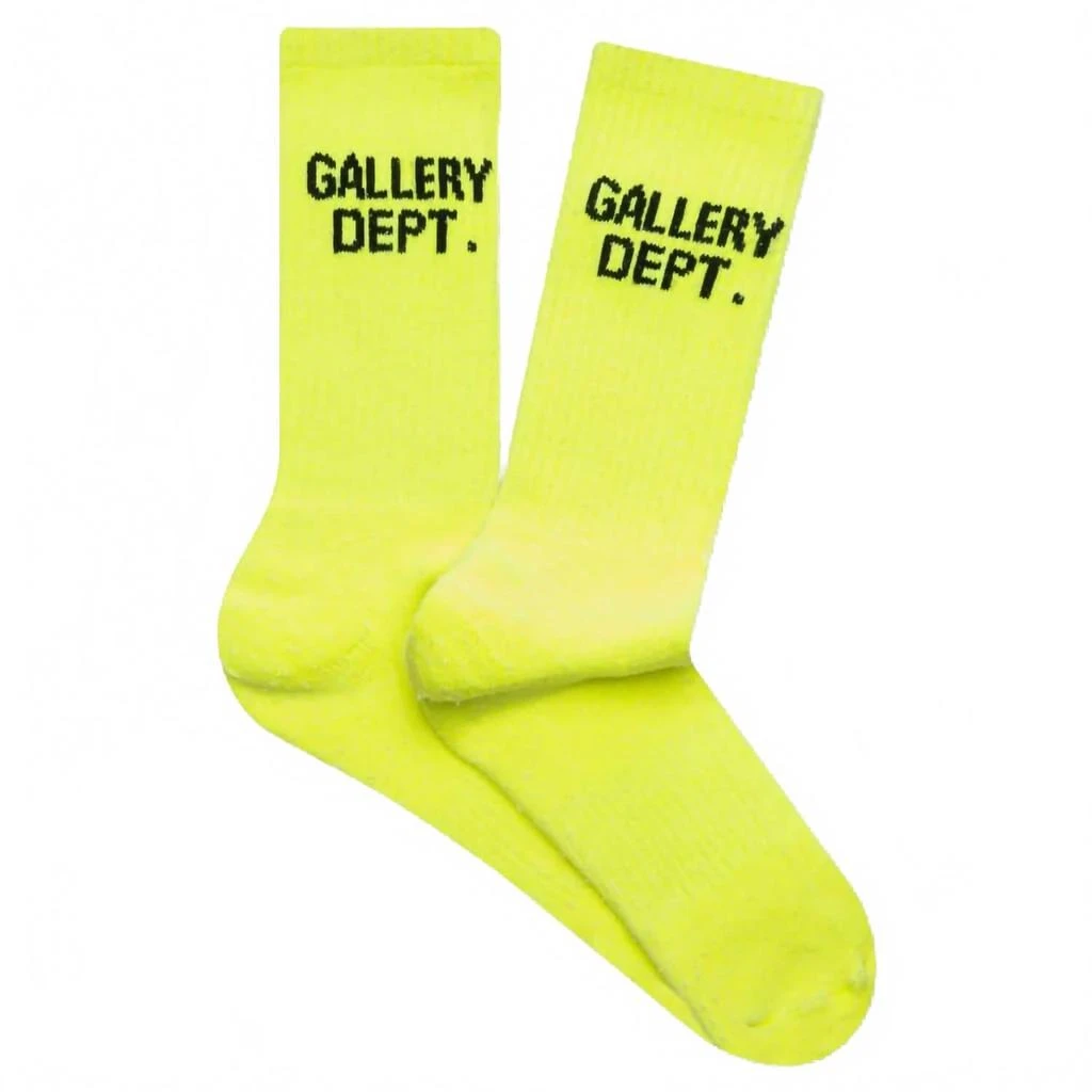 Gallery Men
s Clean Socks In Fluorescent Yellow