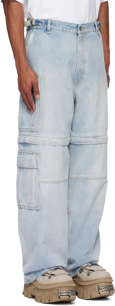 Vetements Blue Convertible Denim Cargo Pants 2