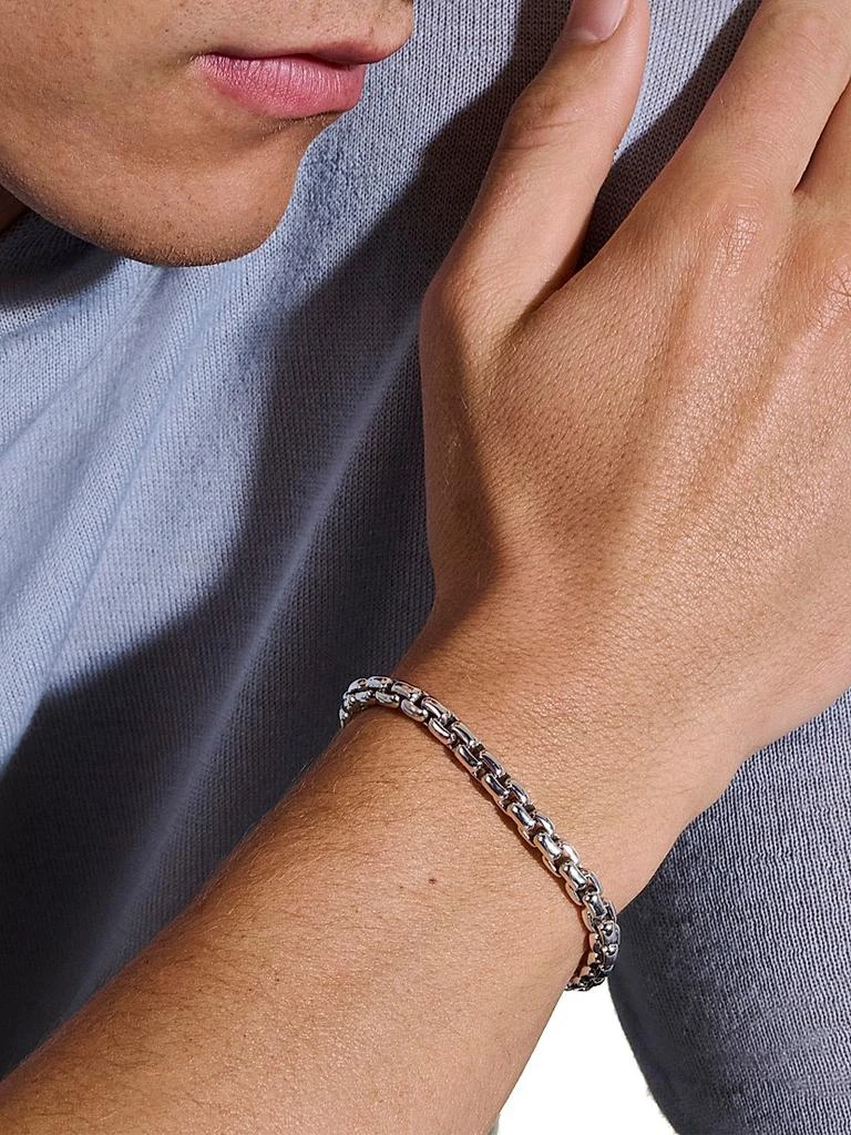 John Hardy Blackened Sterling Silver Box Chain Bracelet/6MM 2
