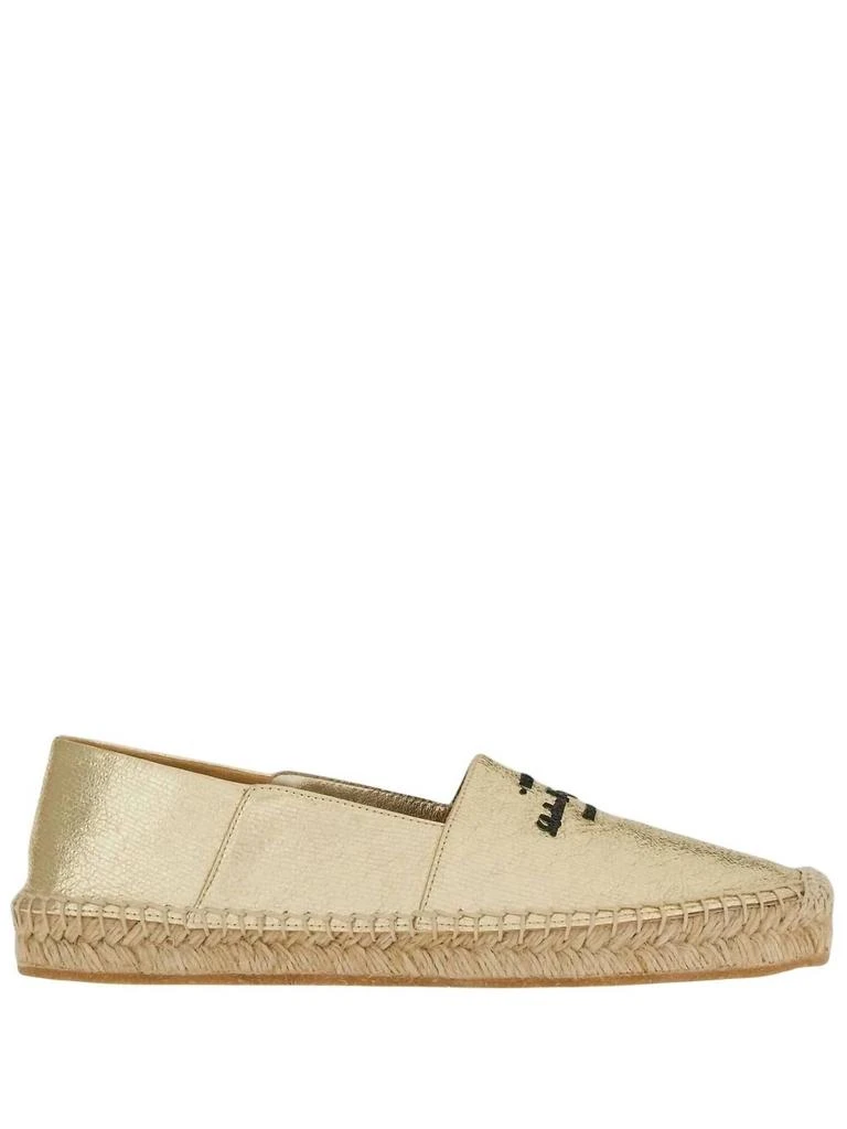 Salvatore Ferragamo Salvatore Ferragamo - Women
s Logo-embroidered Metallic Espadrilles 1