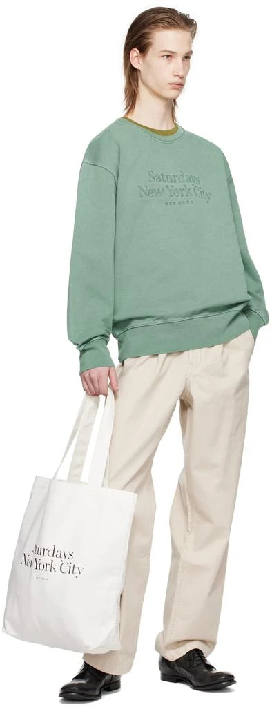Saturdays NYC Green Bowery Miller Sweatshirt 4