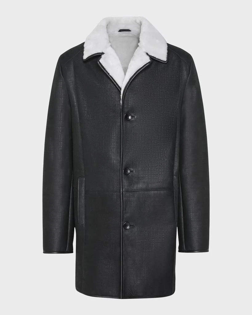 Shop Men's Merino Shearling Lamb Stroller Coat on Sale at