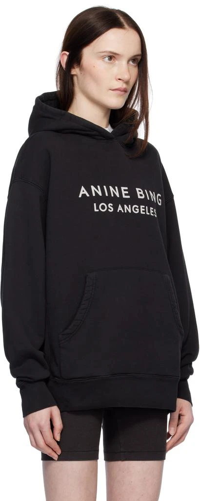 ANINE BING Black 'Anine Bing' Alto Hoodie 2