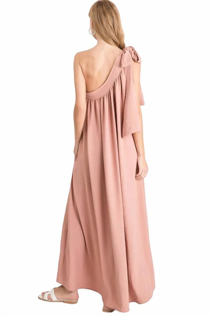 Jodifl Tie One Shoulder Maxi Dress In Mauve 2