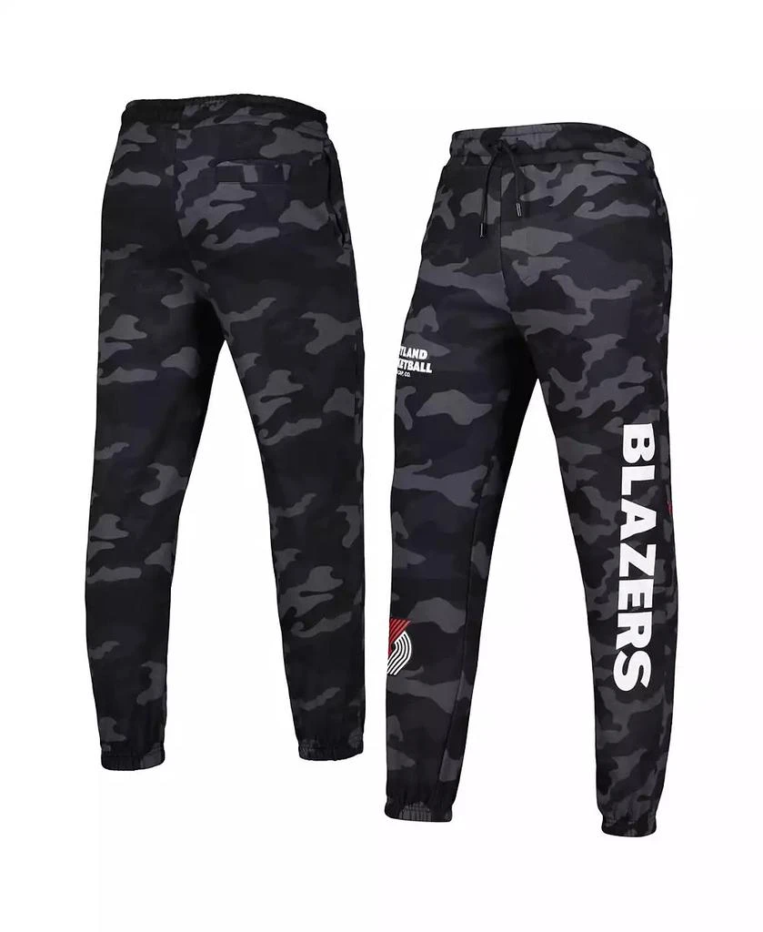 New Era Men's Black, Camo Portland Trail Blazers Tonal Joggers 1