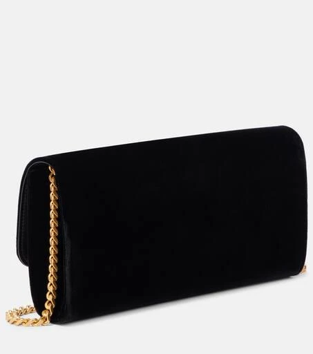 Tod's T Timeless Small velvet wallet on chain 4