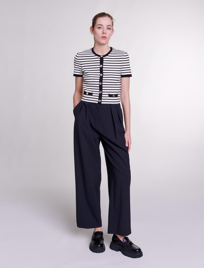 Maje Maje Woman's polyester Wide-leg trousers with belt for Fall/Winter