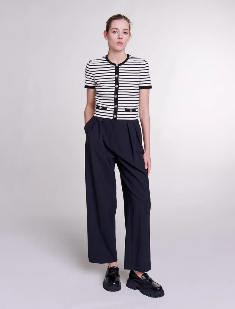 Maje Maje Woman's polyester Wide-leg trousers with belt for Fall/Winter 1