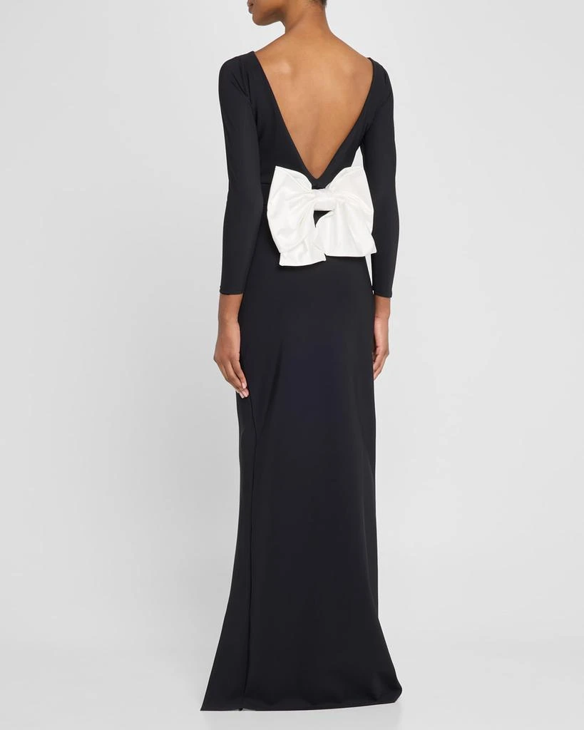 Chiara Boni Brestina Bateau-Neck Bow Column Gown 3