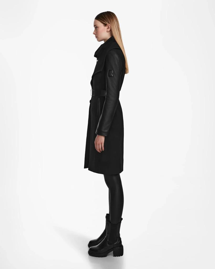 RUDSAK CELESTE WOMEN'S COAT WITH LEATHER SLEEVES 5