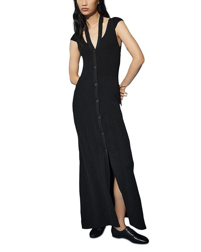 MAX&Co Ribbed Cut Out Maxi Dress 1