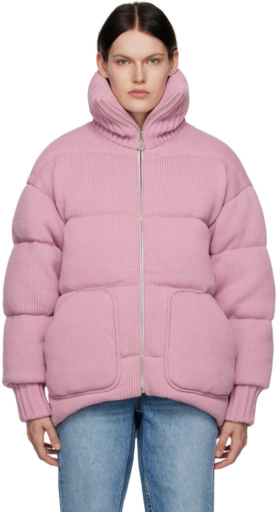 IENKI IENKI Pink Funnel Neck Down Jacket