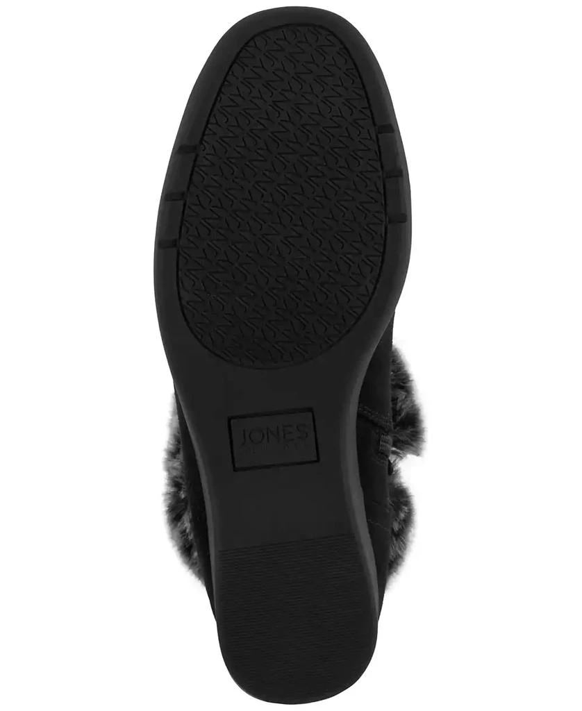 JONES NEW YORK Women's Carleen Faux Fur Cozy Wedge Booties 5