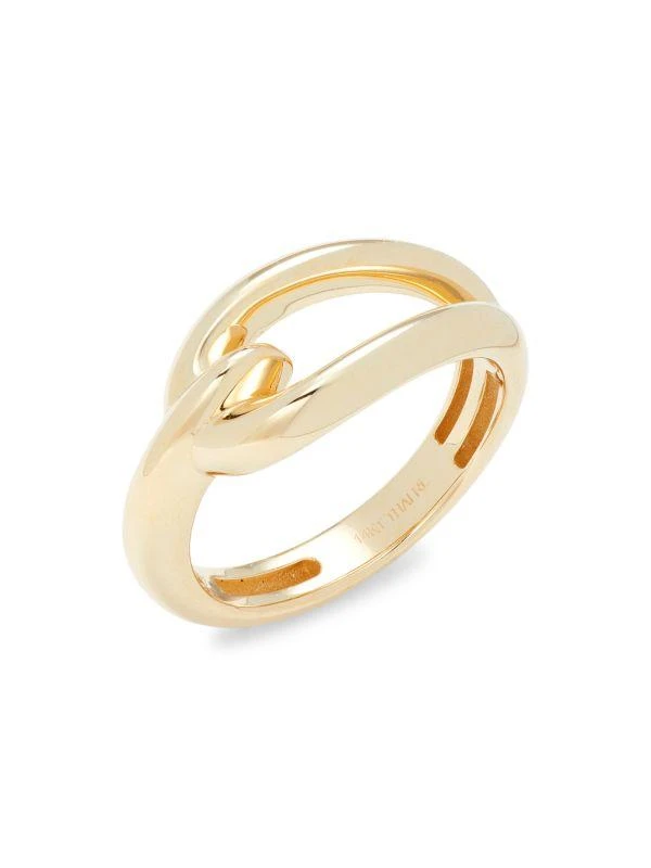 Saks Fifth Avenue 14K Yellow Gold Interlock Ring 1