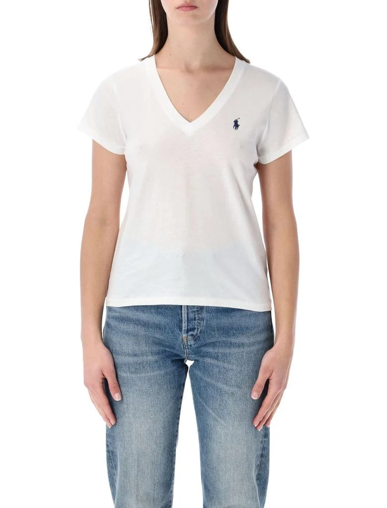 Ralph Lauren Polo Ralph Lauren Logo Embroidered V-Neck T-Shirt