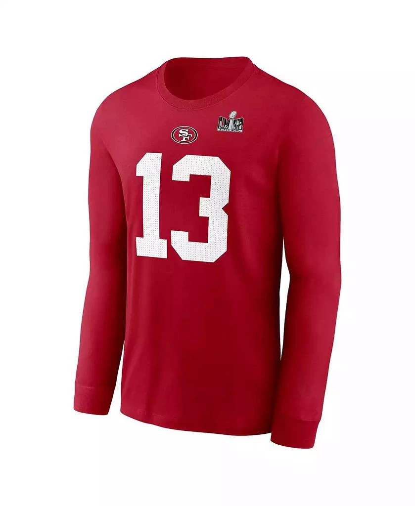 Nike Men's Brock Purdy Scarlet San Francisco 49ers Super Bowl LVIII Patch Player Name and Number Long Sleeve T-shirt 3