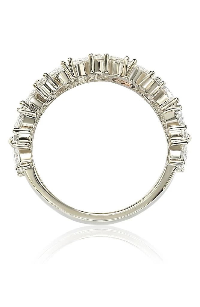 Suzy Levian Multicut Cubic Zirconia Floral Eternity Ring 6