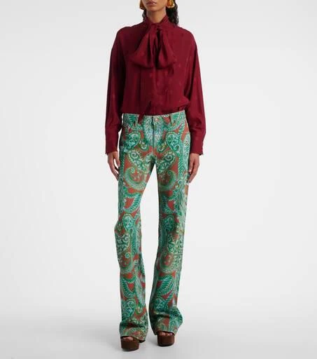 ETRO Paisley high-rise wide-leg jeans 7