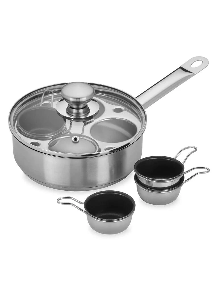 Demeyere Resto 4-Cup Stainless Steel Egg Poacher Set 1