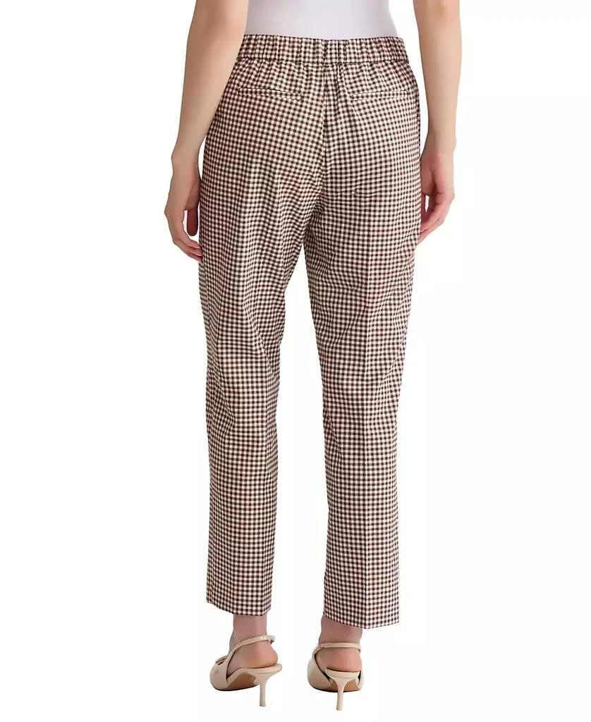 JONES NEW YORK Women's Check Print High-Rise Ankle Pants 2