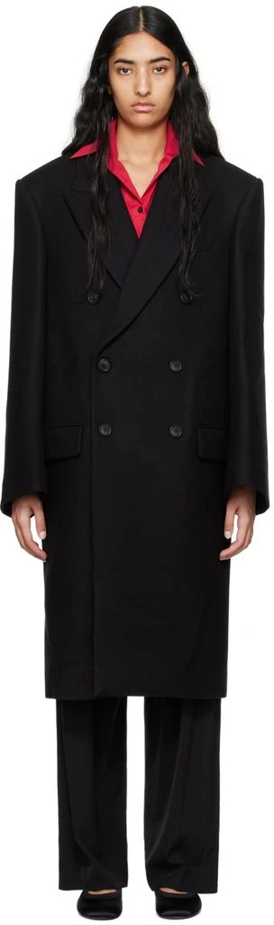 WARDROBE.NYC Black Hailey Bieber Edition Double-Breasted Coat 1