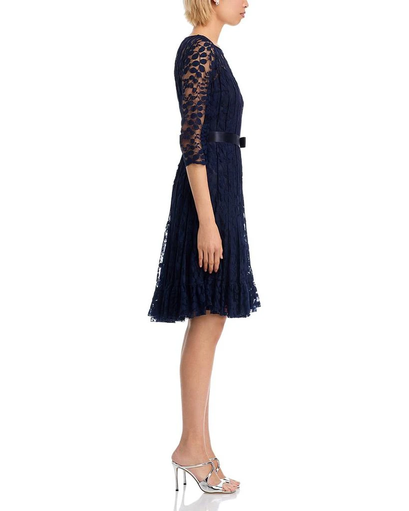 Teri Jon Leaf Lace Pintuck Dress 5