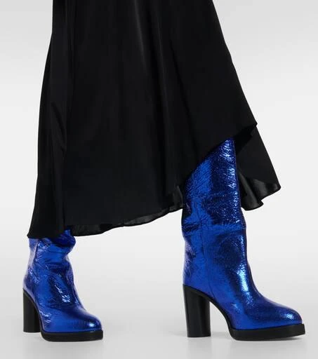 Isabel Marant Lylene metallic leather knee-high boots 4