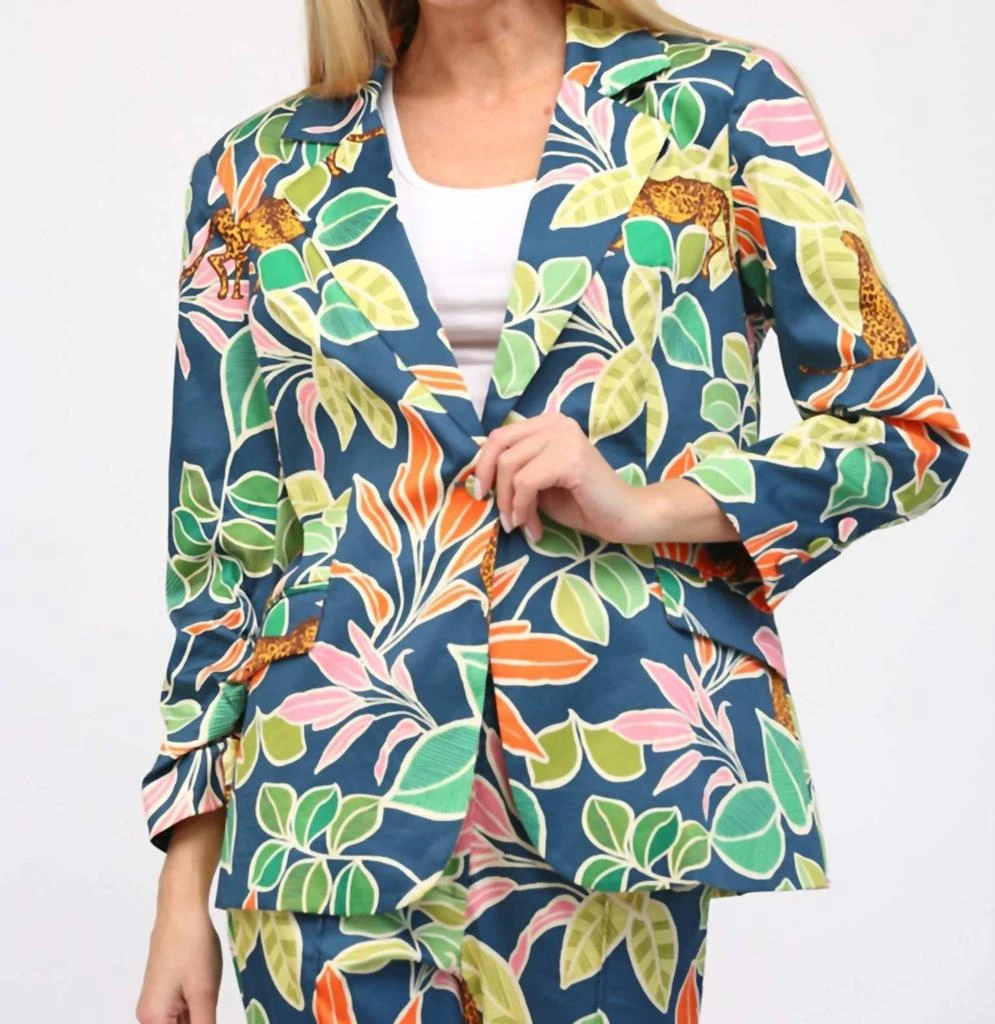 Fate Fate - Jungle Print Satin Blazer 2
