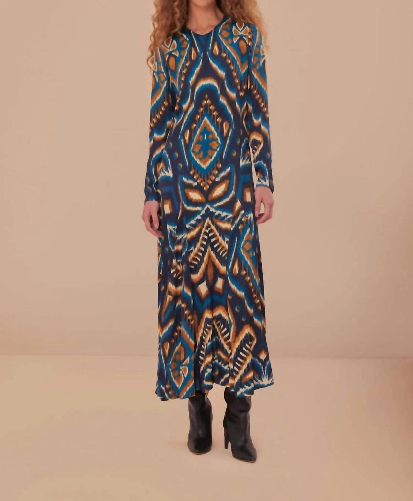 Farm Rio Farm Rio - Pineapple Ikat Maxi Dress 1