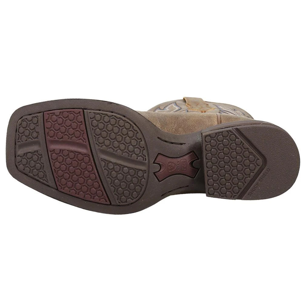 Ariat Brander Embroidered Square Toe Pull On Cowboy Boots 5